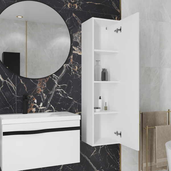 Шкаф-полупенал для ванной Lauter Навесной Eva