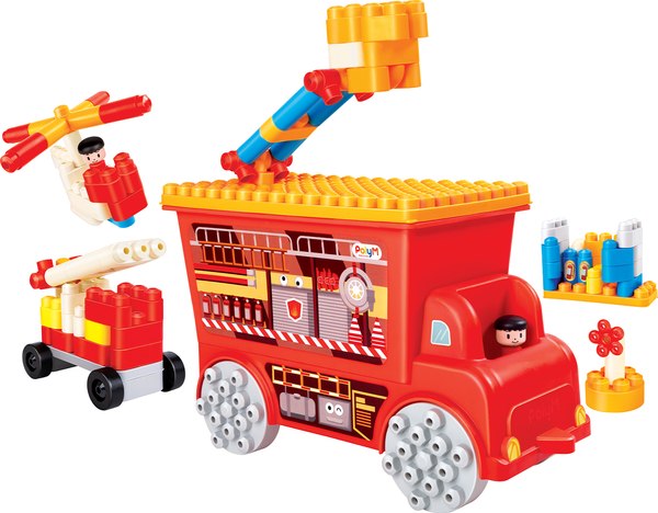 Конструктор PolyM Креатив Пожарно-спасательная машина / 761821_HP