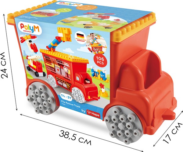 Конструктор PolyM Креатив Пожарно-спасательная машина / 761821_HP