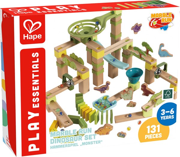 Конструктор кинетический Hape Эффект домино Приключения Динозавров / E1112_HP - фото