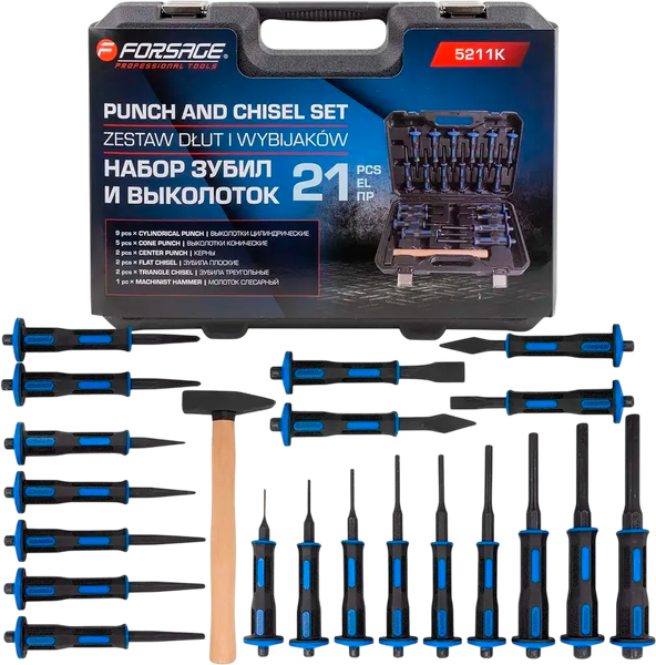 Набор зубил Forsage F-5211K - фото