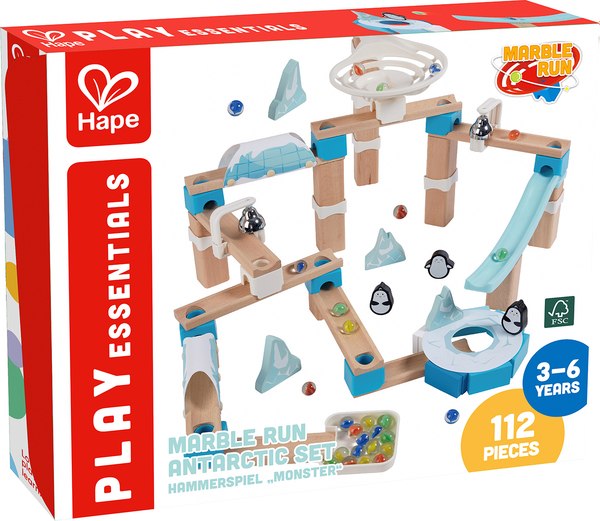 Конструктор кинетический Hape Гонки пингвины в Антарктиде / E1113_HP - фото