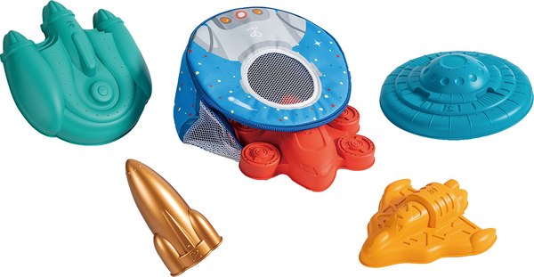 Набор формочек для песочницы Hape Исследователь космоса / E4100_HP - фото