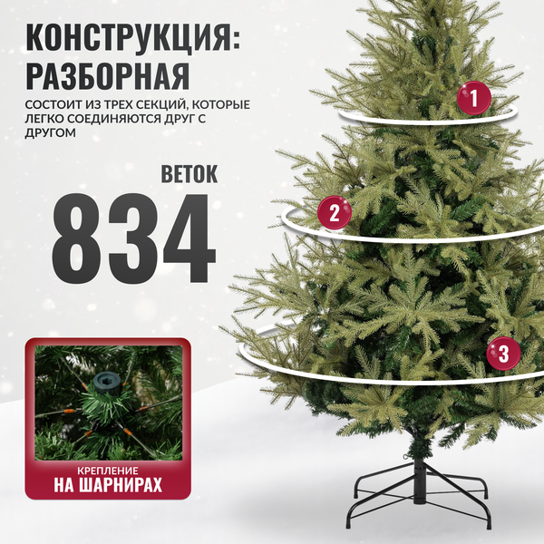 Ель искусственная Winter Fun Drop 180 / 25860