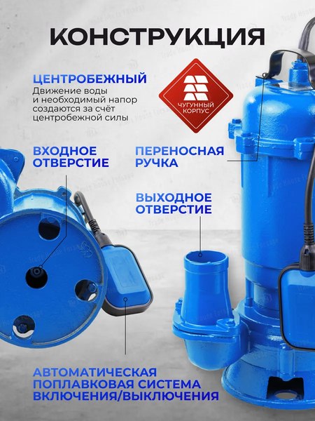 Фекальный насос Forsage F-WQD Cutting Pump ALU