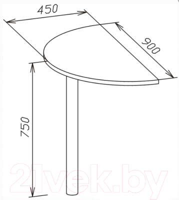 Стол-приставка Сокол-Мебель СПР-03 (венге)