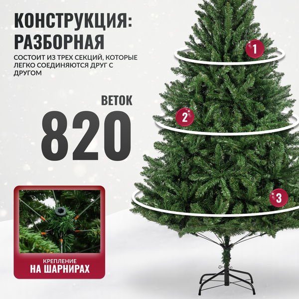 Ель искусственная Winter Fun Drop 180 / 24867-180