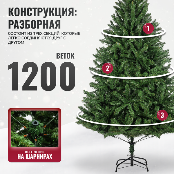 Ель искусственная Winter Fun Drop 210 / 24867-210