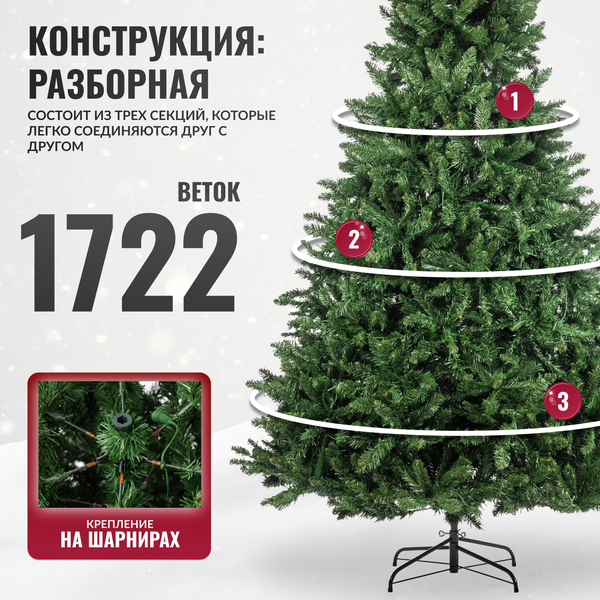 Ель искусственная Winter Fun Light 210 / 24801-210CM LED