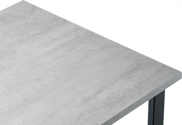 Обеденный стол Notta Лота Лофт 120 25 мм / 489666 (бетон/черный матовый)