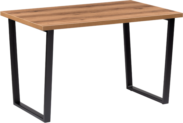 Обеденный стол Notta Лота Лофт 120 25 мм / 489637 (дуб делано темный/черный матовый) - фото