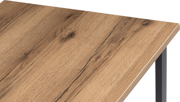 Обеденный стол Notta Лота Лофт 120 25 мм / 489637 (дуб делано темный/черный матовый)