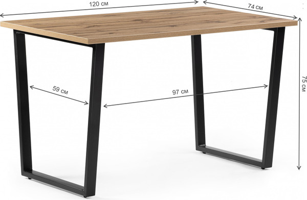 Обеденный стол Notta Лота Лофт 120 25 мм / 489609