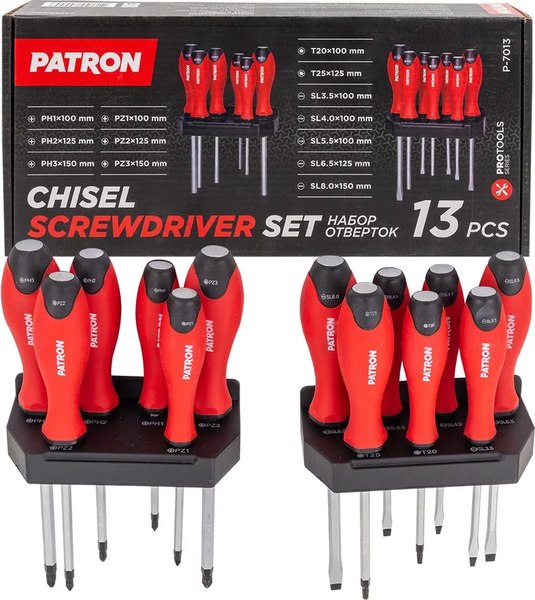 Набор отверток Patron P-7013 - фото