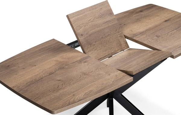 Обеденный стол Woodville Палу / 551074 (дуб галифакс табак/черный)