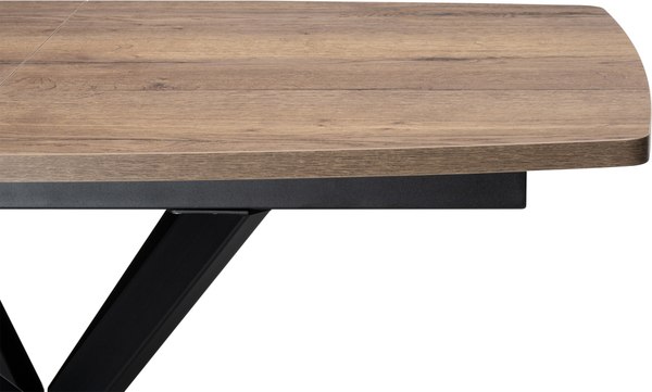 Обеденный стол Woodville Палу / 551074 (дуб галифакс табак/черный)