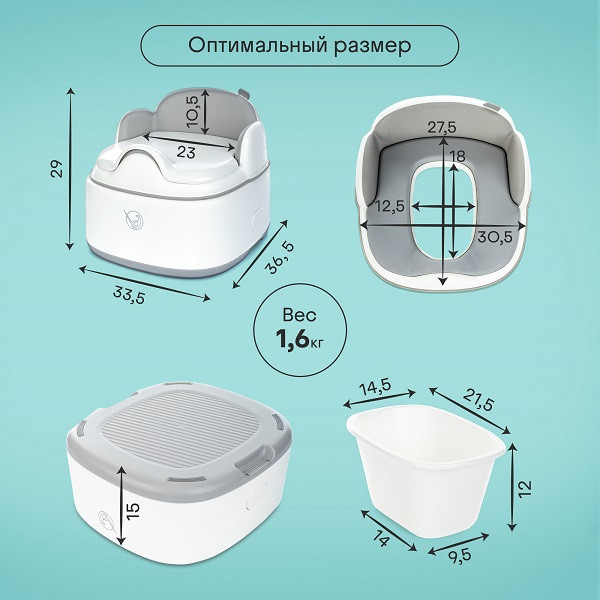 Детский горшок Kidzi Step-by-step / KDZ6218