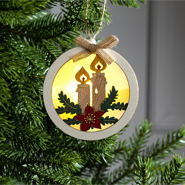 Елочная игрушка Luazon Lighting Шар со свечками / 6117337