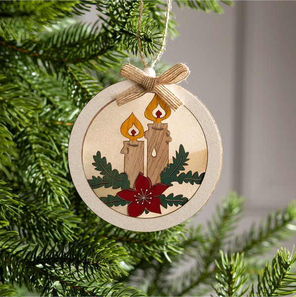 Елочная игрушка Luazon Lighting Шар со свечками / 6117337