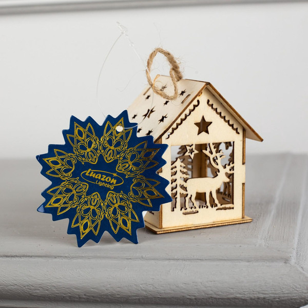 Елочная игрушка Luazon Lighting Домик с оленем / 6117275