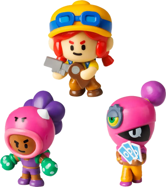 Набор фигурок коллекционных Brawl Stars Джесси, Тара и Роза / BRW2021B - фото