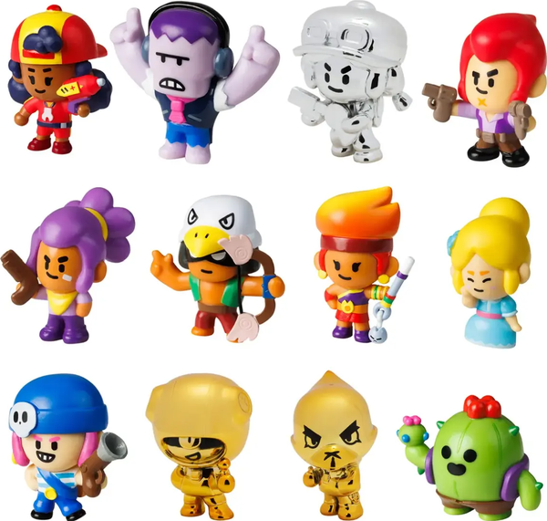 Набор фигурок коллекционных Brawl Stars Джесси, Леон и Кроу / BRW2080A - фото