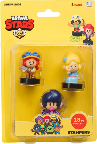Набор фигурок коллекционных Brawl Stars Пайпер, Джесси и Биби / BRW5020C - фото