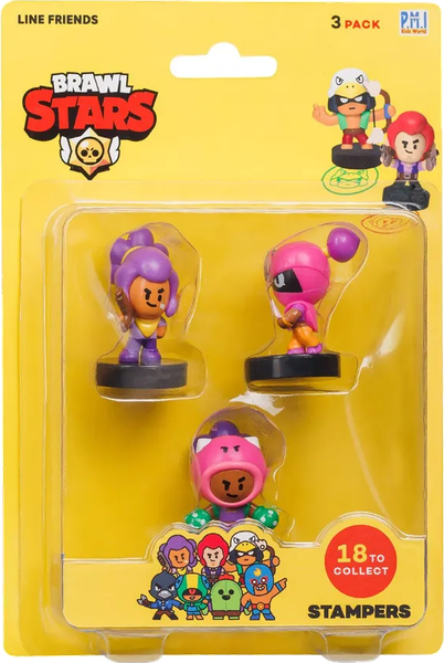 Набор фигурок коллекционных Brawl Stars Шелли, Роза и Тара / BRW5020B - фото