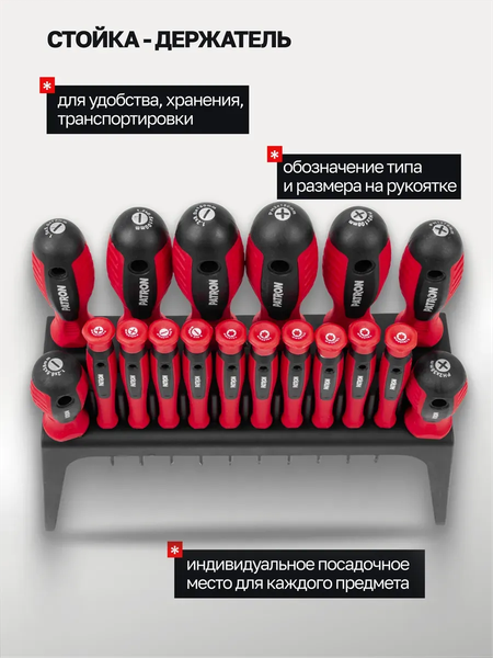 Набор отверток Patron 64 827 / P-7018