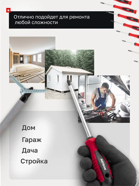 Набор отверток Patron 64 827 / P-7018