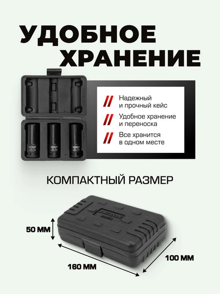 Набор головок слесарных Patron 64 689 / P-4032TH