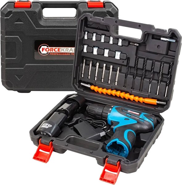 Аккумуляторная дрель-шуруповерт ForceKraft 64 834 / FK-CD6017