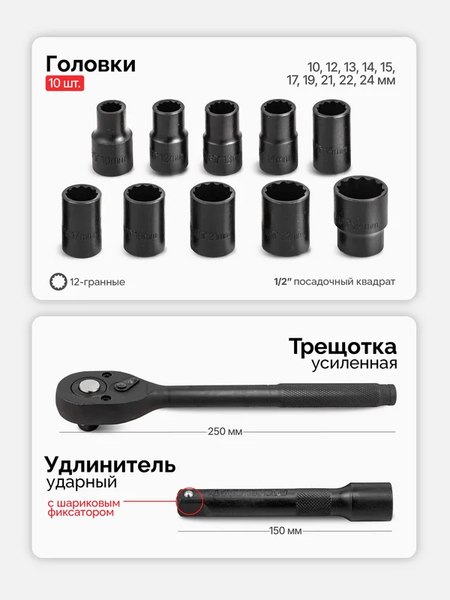 Универсальный набор инструментов ForceKraft FK-4122-9