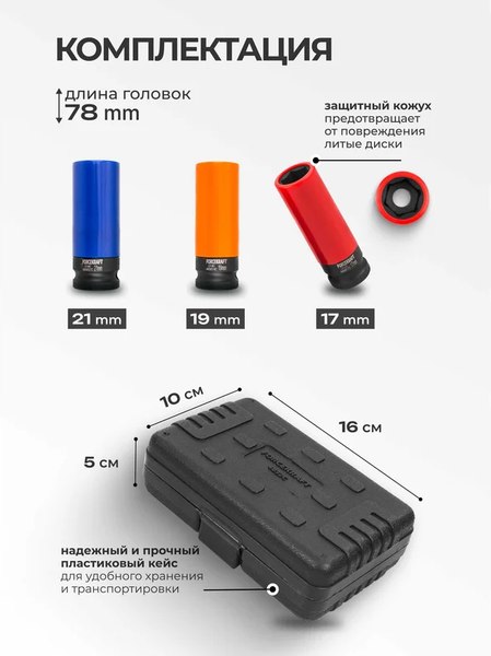 Набор головок слесарных ForceKraft FK-4032C
