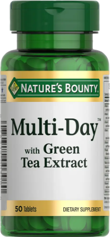 Витаминно-минеральный комплекс Nature's Bounty Мультидэй с экстрактом листьев зеленого чая - фото