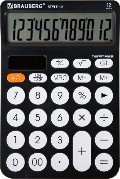 Калькулятор Brauberg Style 12-BK / 272965 - фото
