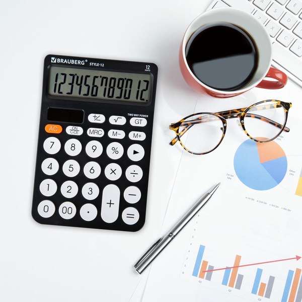 Калькулятор Brauberg Style 12-BK / 272965