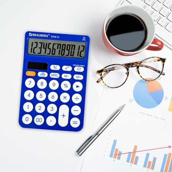 Калькулятор Brauberg Style 12-BL / 272966