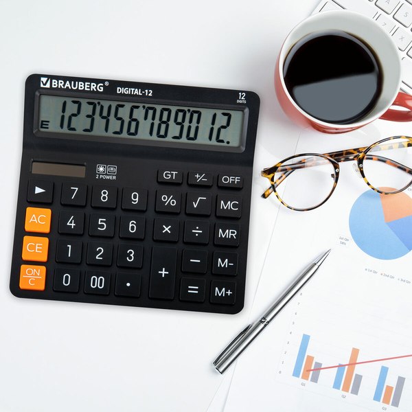 Калькулятор Brauberg Digital 12-BK / 272968