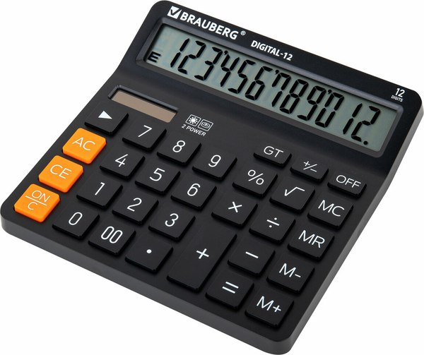 Калькулятор Brauberg Digital 12-BK / 272968