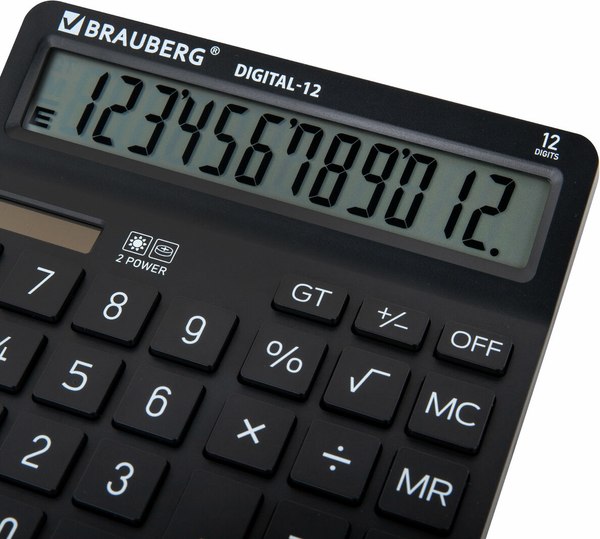 Калькулятор Brauberg Digital 12-BK / 272968