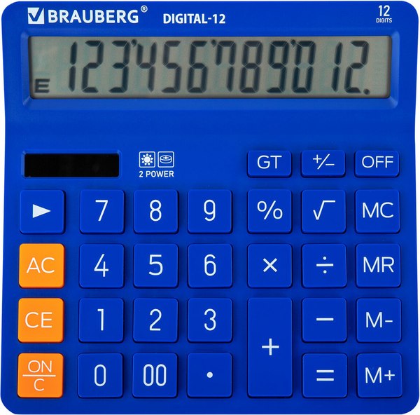 Калькулятор Brauberg Digital 12-BL / 272969 - фото