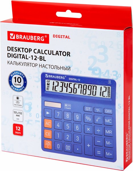 Калькулятор Brauberg Digital 12-BL / 272969
