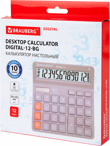 Калькулятор Brauberg Digital 12-BG / 272970