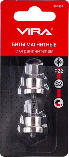 Набор бит Vira S2 PZ2x25мм / 554504