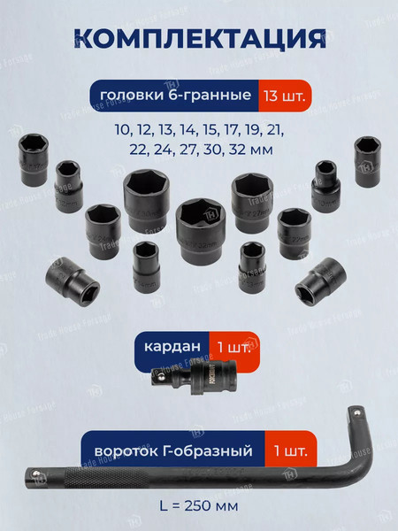 Набор головок слесарных ForceKraft 58 505 / FK-4159MPB