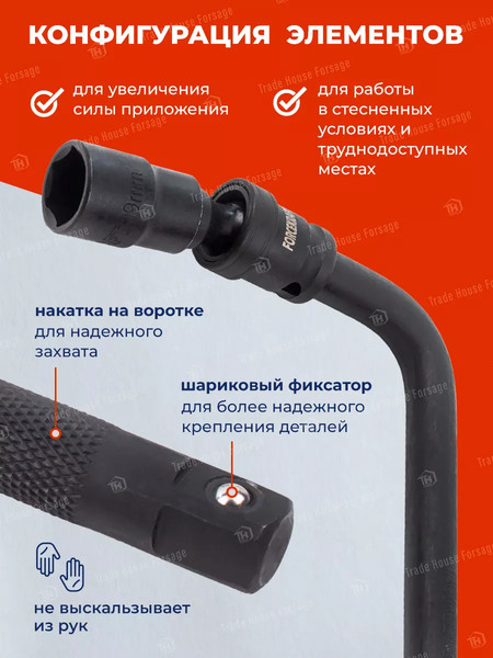 Набор головок слесарных ForceKraft 58 505 / FK-4159MPB