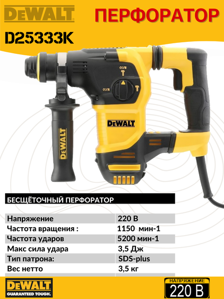 Профессиональный перфоратор DeWalt D25333K