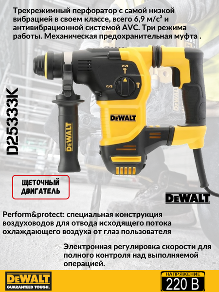 Профессиональный перфоратор DeWalt D25333K