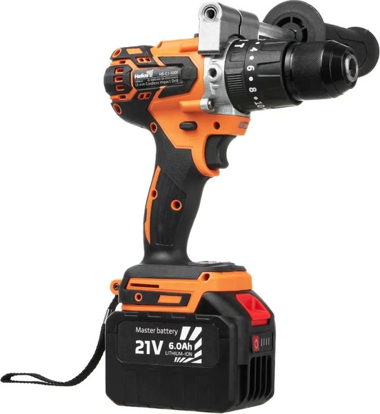 Аккумуляторная дрель-шуруповерт Helios 21V 6A 120 Нм / HS-CJ-1001 - фото